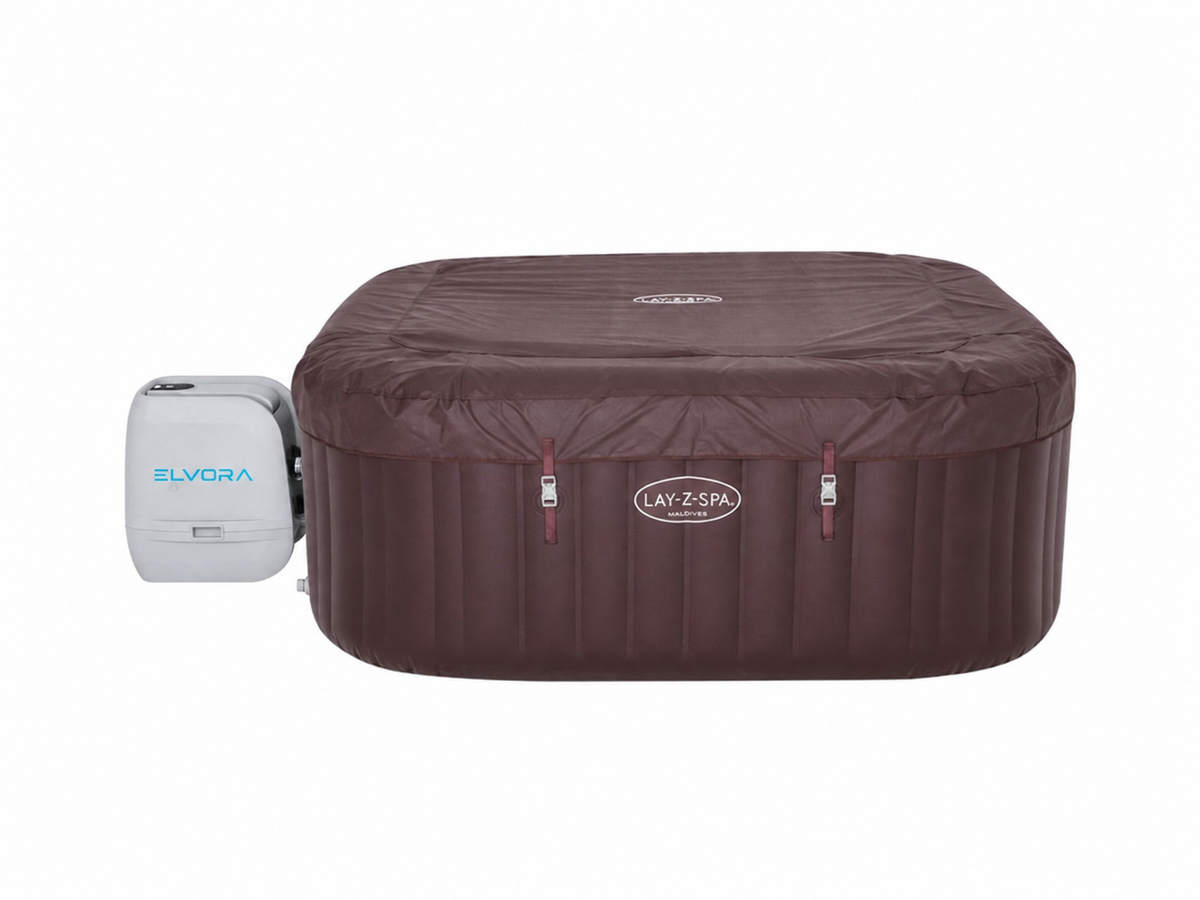Spa gonflable Lay-Z-Spa Maldives ferme avec sa bache de protection